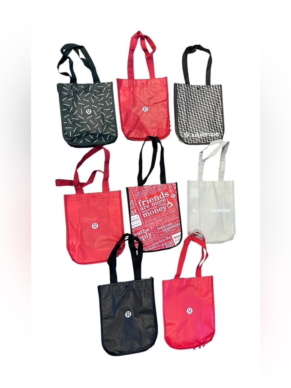 Lululemon Lot of 8 Mini Small Totes Shopping Bags